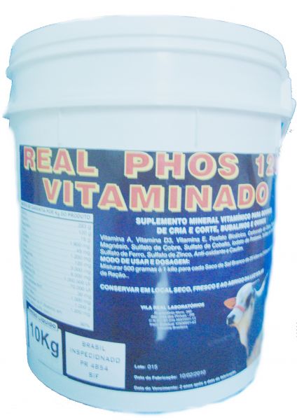 Real phos 120          Mineral Vitaminado 10 e 20Kg